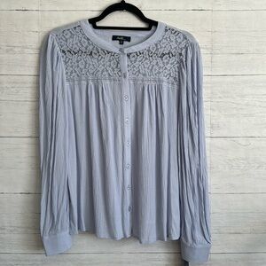 Angels Floral Lace Long Sleeve Blouse | SIZE M